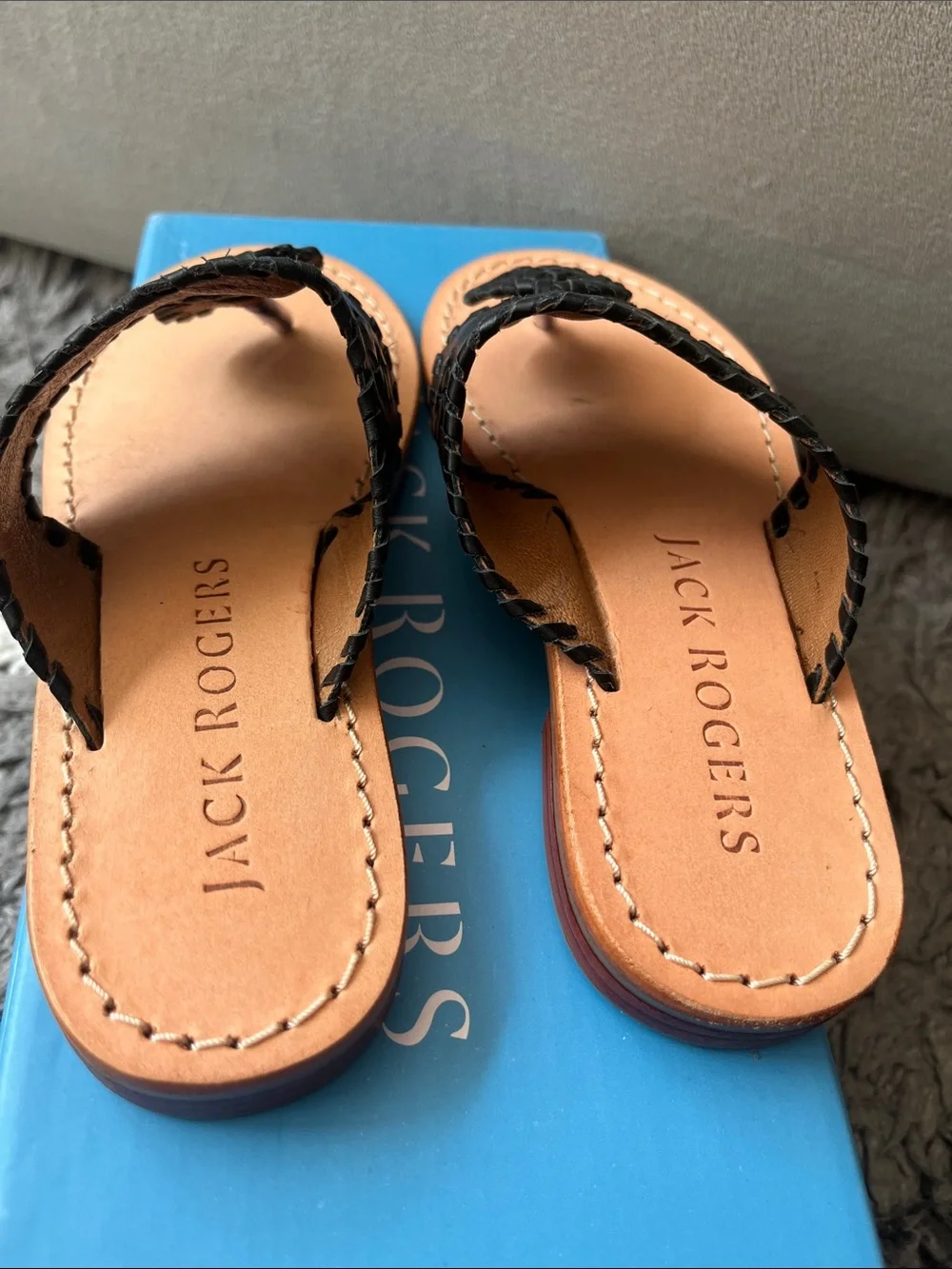 Jack Rogers sandals. Black. Girls size 13. New in box.